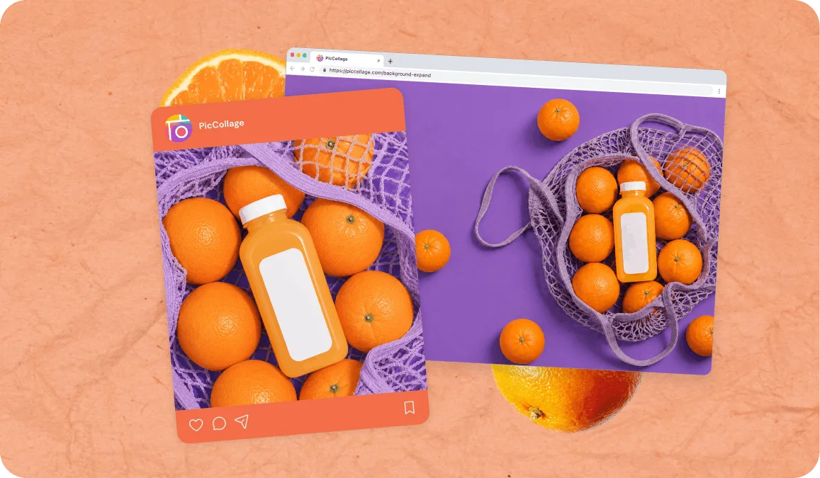 Photo with extra background space added by AI, ready for text and design overlays